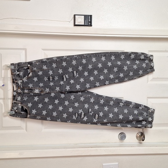 POL Star Print Distressed baggy jeans Jogger  Women Small - Picture 7 of 10